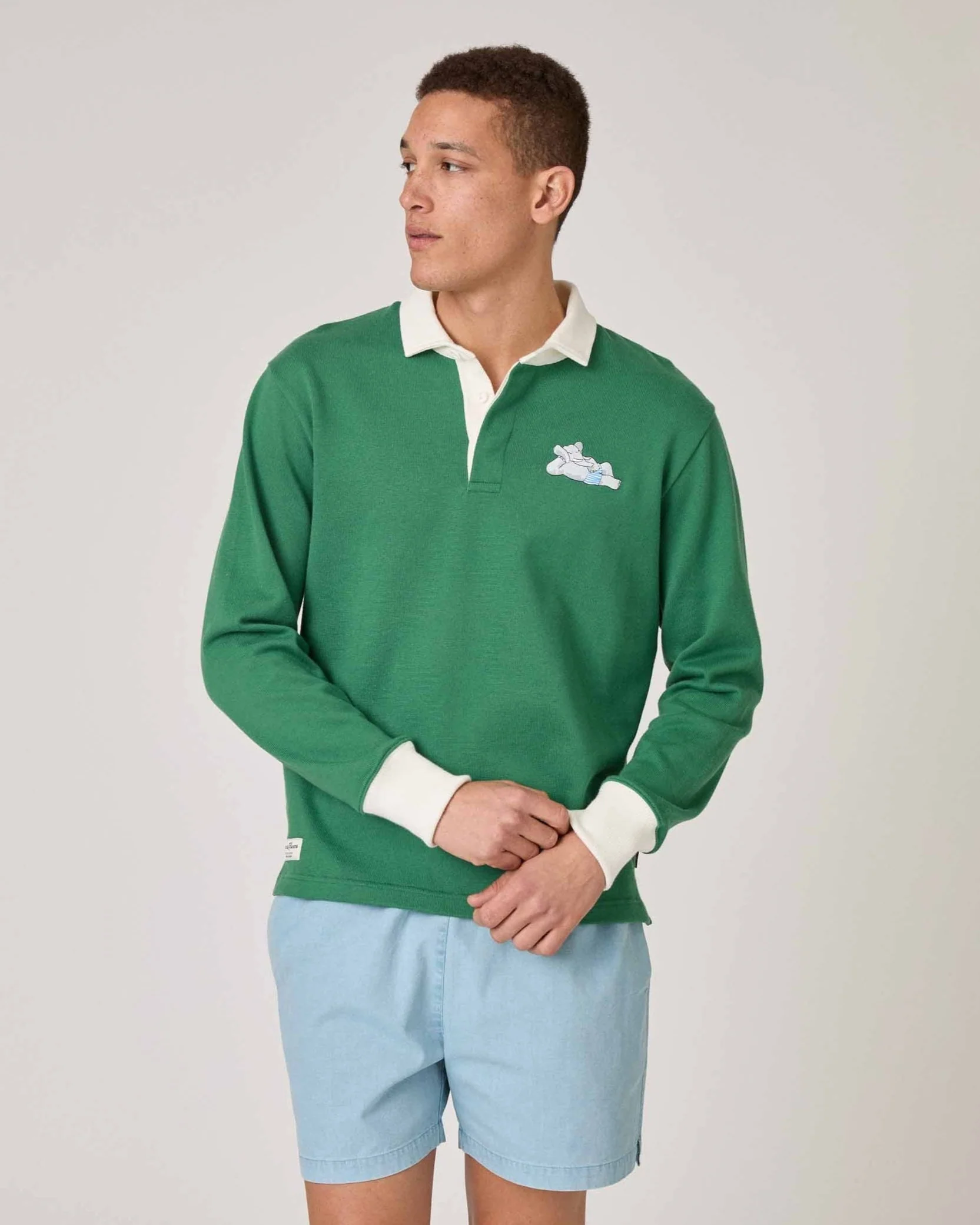 Men's Babar Cotton Rugby Green - Image 2